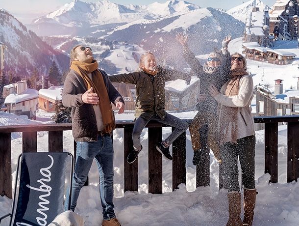 Famille au ski
