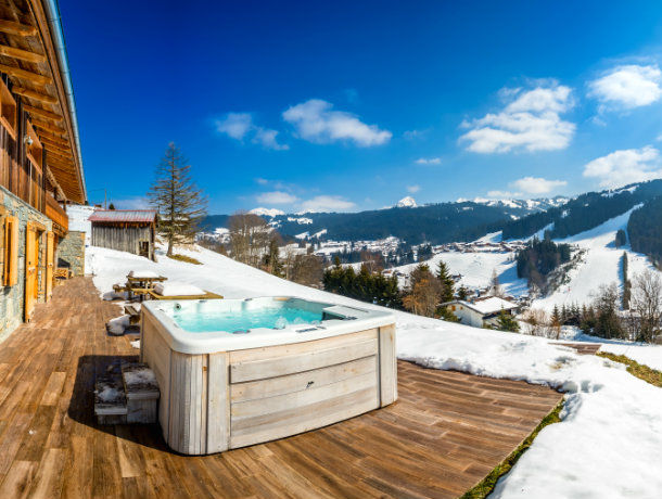 Jacuzzi à la neige